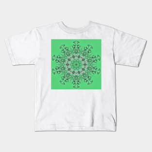 Kaleidoscope of mint green icicles Kids T-Shirt